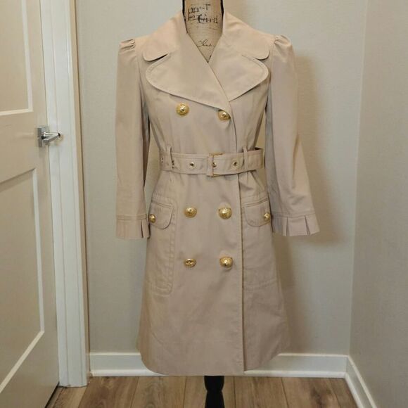 NWOT Juicy Couture  Trench Coat with Pleat Accents Size Small - Picture 1 of 12